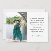 Faire-part Simple 3 photo Collage Classe de graduation person (Dos)