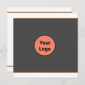 Faire-part Simple ajout minimal du nom de texte du logo (Devant / Derrière)