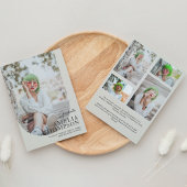 Faire-part Simple Arc clair Beige Photo Collage Graduation