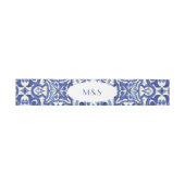 Faire-part simple bandeau de ventre d'invitation bleu italien (Plat)