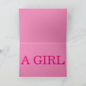 FAIRE-PART SIMPLE BÉBÉ GIRL (Intérieur)