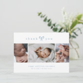 Faire-part Simple Bow Boy Photo Collage Baby (Debout devant)