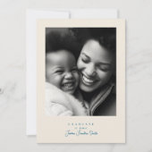 Faire-part simple cadre moderne 5 script photo graduation (Devant)