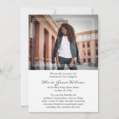 Faire-part Simple Classic Border 2 Photo Elegant Graduation (Dos)