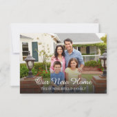 Faire-part simple de déplacement de photo familial (Devant)