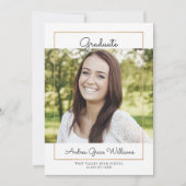 Faire-part simple de graduation moderne (Devant)