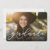 Faire-part simple de graduation photo marine (Devant)