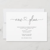 Faire-part simple de report Mariage (Devant)