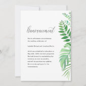 Faire-part simple de report Mariage Feuille (Devant)