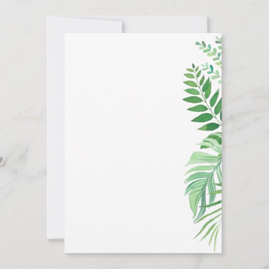 Faire-part simple de report Mariage Feuille (Dos)