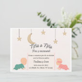 Faire-part simple de révélation du sexe du bébé (E (Debout devant)