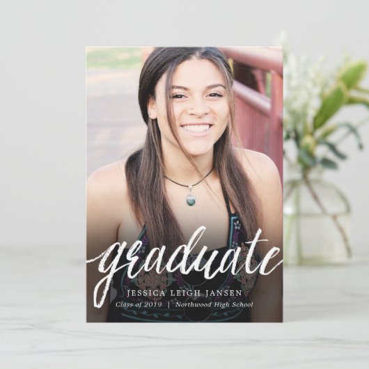 Faire-part simple de traitement de la photo (Debout devant)