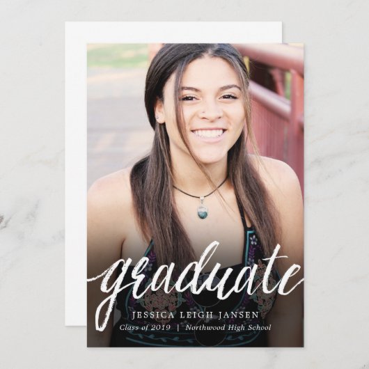 Faire-part simple de traitement de la photo (Devant / Derrière)