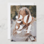 Faire-part Simple Design Gris Photo Collage Graduation (Devant)