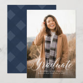 Faire-part Simple diplôme d'une photo (Devant / Derrière)