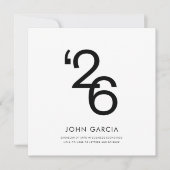 Faire-part simple d'obtention du diplôme (Devant)