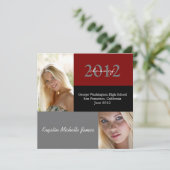 Faire-part simple d'obtention du diplôme (Debout devant)