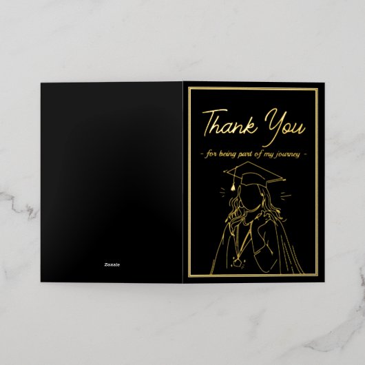 Faire-part simple d'obtention du diplôme (Mise à l'extérieur)