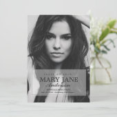 Faire-part simple d'obtention du diplôme | DIPLÔME (Debout devant)