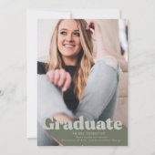 Faire-part simple d'obtention du diplôme | Type ré (Devant)