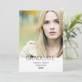 Faire-part simple d'obtention d'un diplôme d'étude (Debout devant)