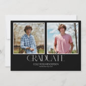 Faire-part simple d'obtention d'un diplôme photo (Devant)