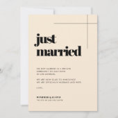 Faire-part Simple élégant et chic Juste marié (Devant)