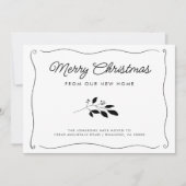 Faire-part Simple Elégant Verre Vacances Déménagement (Devant)