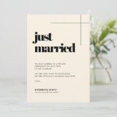 Faire-part Simple élégante et chic Crème Juste mariée (Debout devant)