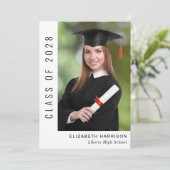 Faire-part simple et élégante (Debout devant)