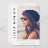 Faire-part simple et élégante (Dos)