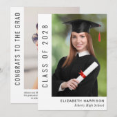 Faire-part simple et élégante (Devant / Derrière)