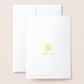 Faire-part simple et élégante (Derrière avec enveloppe)