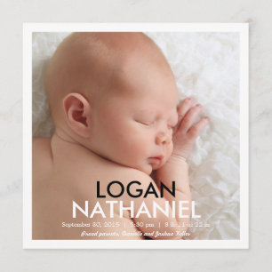 Faire-part simple et moderne - Noir