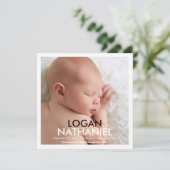 Faire-part simple et moderne - Noir (Debout devant)