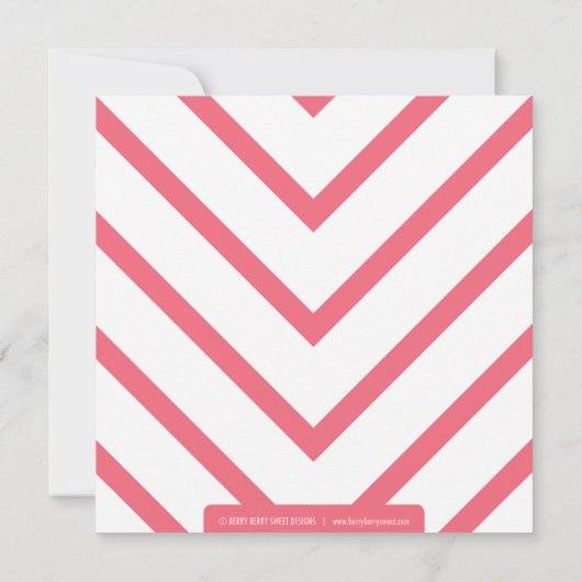 Faire-part simple et moderne - rose (Dos)