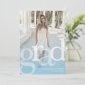 Faire-part Simple GRAD Bleu clair Superposition N'IMPORTE QUE (Debout devant)