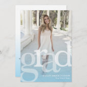 Faire-part Simple GRAD Bleu clair Superposition N'IMPORTE QUE (Devant / Derrière)