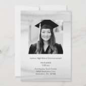 Faire-part Simple GRAD Nom photo Année Diplôme (Dos)
