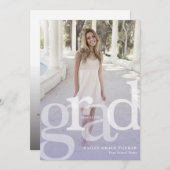 Faire-part Simple GRAD Purple Superposition N'IMPORTE QUELLE  (Devant / Derrière)