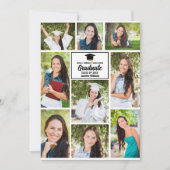 Faire-part Simple Graduate Photo Collage Chic Graduation (Devant)