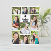 Faire-part Simple Graduate Photo Collage Chic Graduation (Debout devant)