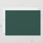 Faire-part Simple mariage de script vert émeraude merci (Dos)