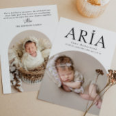 Faire-part Simple minimal moderne Arc bébé photo naissance