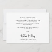 Faire-part Simple mise à jour de mariage toujours mignonne (Dos)