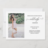 Faire-part Simple Modern 2 Photo Graduation (Dos)