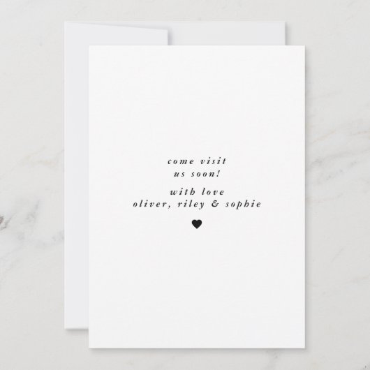 Faire-part Simple Modern New Home Photo Déplacement Adresse (Dos)