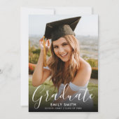 Faire-part Simple Modern Photo Graduation (Devant)
