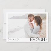 Faire-part Simple moderne 2 photo Script Engagement (Devant)