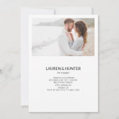 Faire-part Simple moderne 2 photo Script Engagement (Dos)